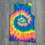 Gildan Beach Vibes Rainbow Tie Dye Graphic Tee Tank Top Size Small Photo 3