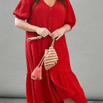 Anthropologie  Maeve Scarletta Button‎ Front Maxi Dress Photo 0