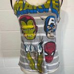 Marvel  Heroes Gray Striped Racerback Tank Top Photo 7