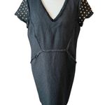 Adrianna Papell  black sheath dress woven studded professional office wear Photo 0