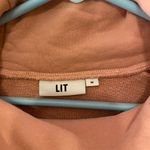 Women’s LIT Cowl Turtleneck Oversized Hoodie SzMedium Blush Pink Size M Photo 2