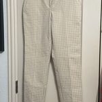 💙💖 Peserico Cream Houndstooth Handmade Pants Gold Size 4 Photo 1