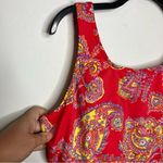 Lands' End salmon paisley print one piece swimsuit women’s size 18W beach summer Photo 1