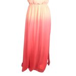 Lauren Conrad Dye Dipped Chiffon Maxi Dress 4 Flowy Beach Boho Vacay Resort Soft Pink Photo 3