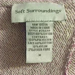 Soft Surroundings  heather mauve raw hem‎ crewneck pullover sweatshirt. Medium Photo 7
