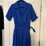 STAUD  Millie Lapis Belted Royal Blue Maxi Shirt Dress size 10 Photo 2