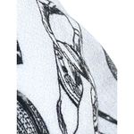 Karen Kane Handbag Purse Scarves Tie Front V Neck Blouse Top L Monochrome NWT Photo 1