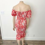 Hello Molly [] Orange Floral Print Smocked Ruffle Haven View Dress NWT Sz Large L Photo 3