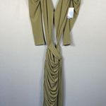 Majorelle Revolve Darla Midi Dress Women's Size S Olive Green Cut Out Party NWT Photo 1