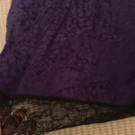 Scotch & Soda  deep Purple Slip Dress slit Black Lace size 42 Shorter Length XL Photo 2