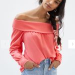 Anthropologie  Maeve Pink Off-The-Shoulder Pullover Photo 0