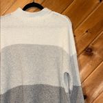 SO  white gray black block knit sweater with mock neck Photo 1
