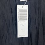 Eileen Fisher 100% Silk a Lightweight Crinkle Chiffon Dress Black Size Large NWT Photo 4