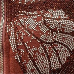 Butterfly rhinestones women’s full zip bling hoodie jacket Size Med Orange Photo 4