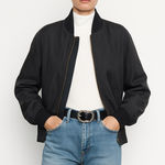 Vintage Silk Bomberjacket Jacket Silk Bomber utility streetwear 80s 90s Y2K Blue Size L Photo 0