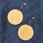 NWT Soccer Ball Wooden Earrings Black Photo 1