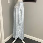 Miss Elaine Nightgown Round Neck Embroidered Pop Over Long Sleeve M Blue Nighty Size M Photo 3