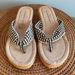 Montego Bay Club  Black and White Checkered Sandals Photo 0