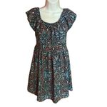 Xhilaration  Y2K Bright floral n paisley peasant dress Photo 1