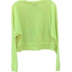 Hot Topic NWT Womens medium pullover neon yellow yin yang cropped sweatshirt Photo 2