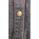 Escada Y2K Denim Suede Tassle Lace Up Back Turquoise Button Detail Dress Sz‎ 42 Blue Size undefined Photo 3