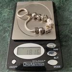 Sterling Silver Slider Charm Bracelet Heart Crystal 7.5” 925 IBB Photo 4