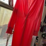 Venus coral front tie knotted maxi dress Photo 4
