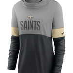 Nike NWOT NFL DriFit New Orleans Saints Cowl Neck Long Sleeve Shirt Womens S Photo 0