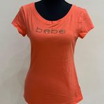 Bebe Orange Top w Crystal Logo Photo 0