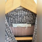 prAna  Acadia Ribbed Fitted Mock Neck Sweater Women's M Gray/Pink Photo 2