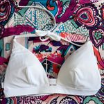 Victoria's Secret VICTORIA’S SECRET Solid White Double Strap Halter Bikini 2 Pc Size M/L Photo 7