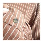 CALIA By Carrie Underwood Linen Blend Collared Shirt Button Front Small Brown Photo 5