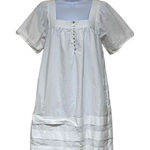 Madewell  Nisha Poplin Mini Dress White Cotton Square Neck Boho Cottage NWOT XS Photo 0