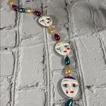 Vintage Mardi Gras Mask Beaded Necklace Gold Photo 11