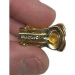 Dior Vintage Christian  signed single earring multiple rhinestones X shaped earri Photo 3