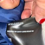 Bernardo  Suede Leather Moto Jacket Blue Genuine Leather Womens XL Photo 5