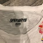 Seventeen Love Life White w/ Floral Womens Large Tank Top Sleeveless Round Neck Photo 2