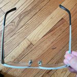 RJ Vintage Stainless Steel Titanium Light weight Silver half Rim frame Rectangle Metal Glasses Minimalist preppy fancy fashion designer luxury gunmetal pewter Photo 3