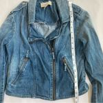 Lucky Brand Addisyn Blue Denim Moto Jacket Photo 7