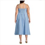 NEW! Lands’ End denim maxi dress size 1X Blue Photo 2