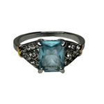 Light Blue Baguette Cut Ring Photo 2