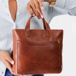 Portland Leather Goods Mini Tote Brown Photo 0
