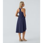Halara NWT Breezeful Racerback Dress Womens Large Navy Hi-Low Midi Built In Bra Photo 1