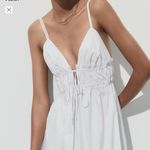 ZARA  White Poplin Midi Dress with Straps Extra Large Photo 1