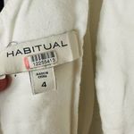 Habitual Women's White Wide Legged Cropped Pockets Zip Up Back Jumpsuit Size 4 Photo 8