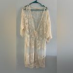 POL  Cream Floral Lace Kimono Blouse S/M Photo 1