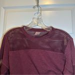 No Boundaries  Maroon Mesh Accent Cropped Sweatshirt Top size XL Photo 2