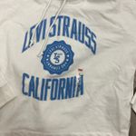 Levi's Women's Sam Cropped Hoodie White Sweatshirt - Size Small - NWT Photo 1