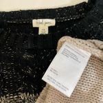 Tribal NWT  JEANS Black Marl Cream Metallic Crewneck Cable Knit Sweater New Small Photo 4