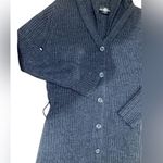 it's our time Y2K dark gray knit button up hooded cardigan Photo 4
